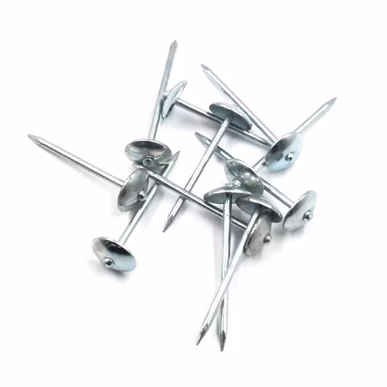 Прямой производитель оцинкованных гладких кровельных гвоздей с зонтиком и гофрированной головкой