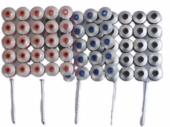 Кровельные гвозди в сборе с винтовым стержнем и пластиковой крышкой